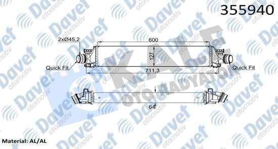 42-1601 Turbo Radyatoru (Intercooler) Chevrolet Aveo (T300) 1.3 D 2011-2014